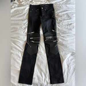 Saint Laurent Hedi Slimane runway Black Skinny Jeans with Zipper Details